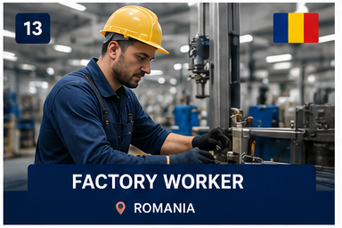 Factory Worker – Romania Work Permit